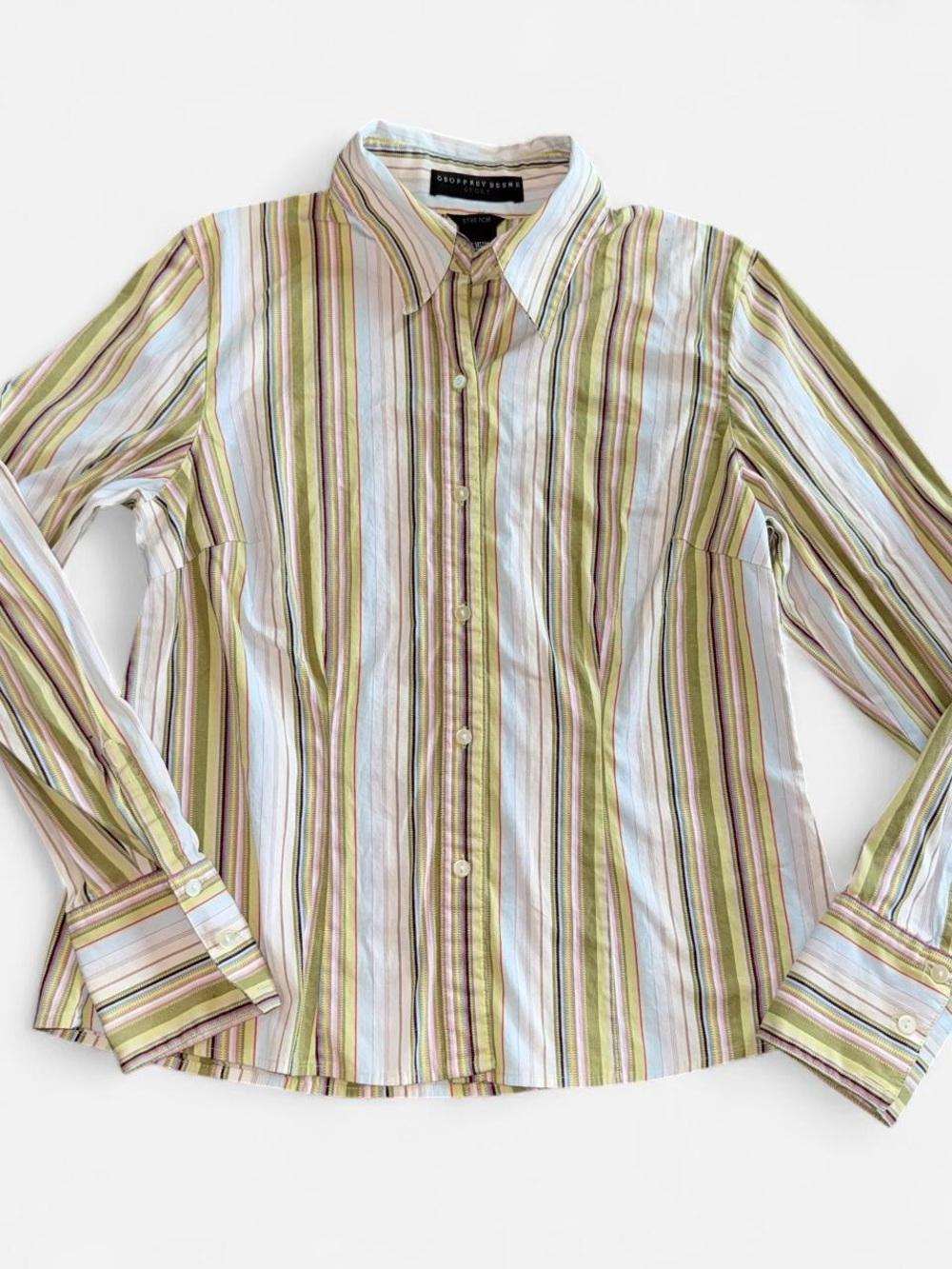 Striped Button-Down Shirt - Green Multi women’s